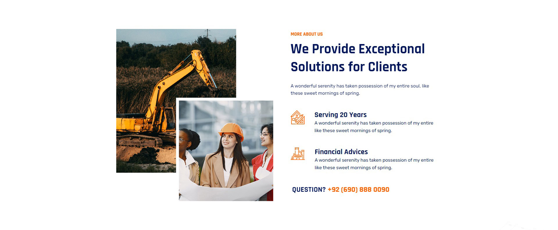 很不错的橙色工业网站模板