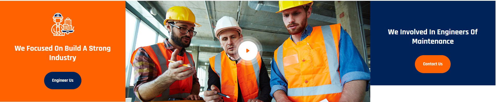 很不错的橙色工业网站模板