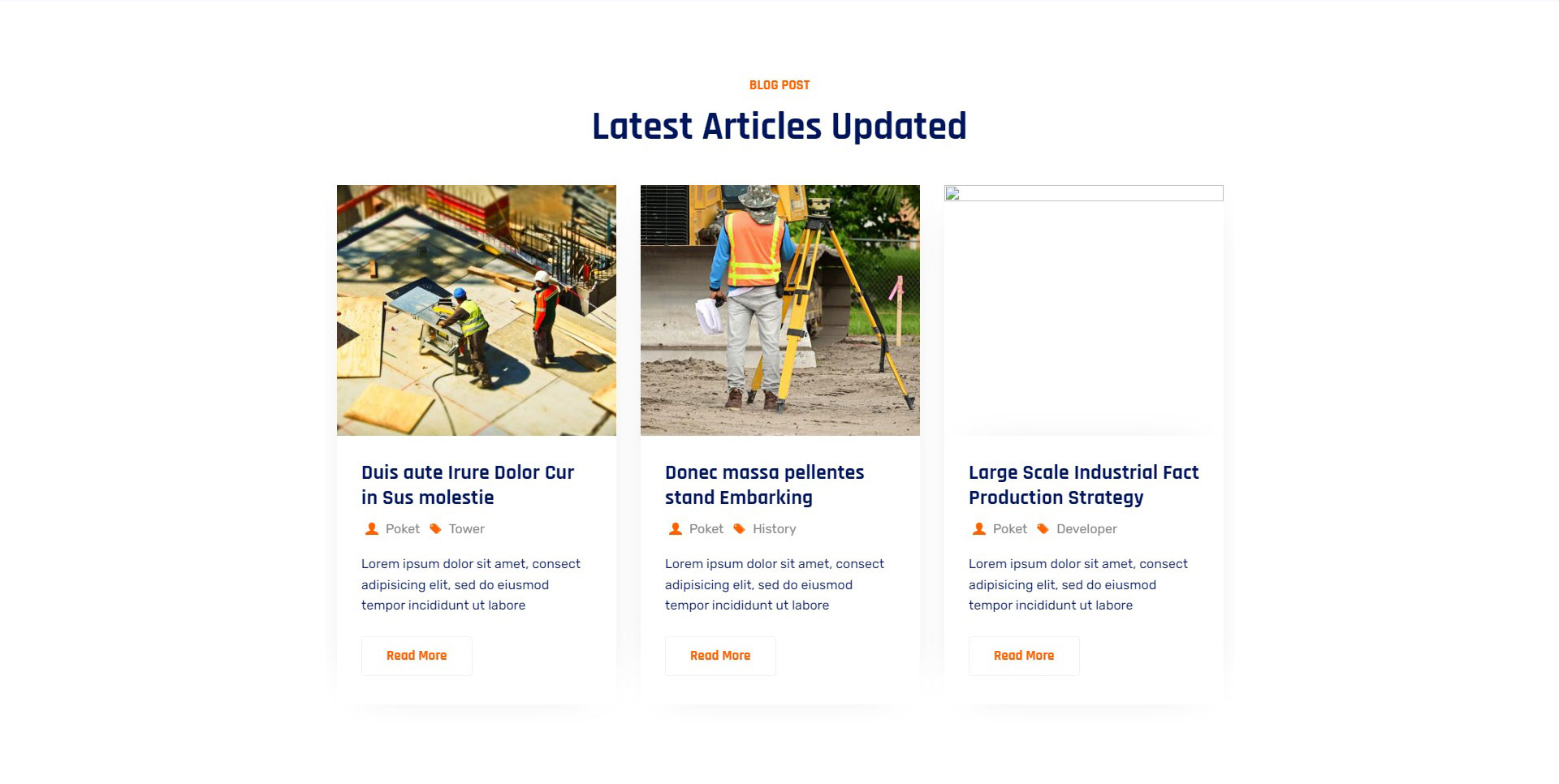 很不错的橙色工业网站模板