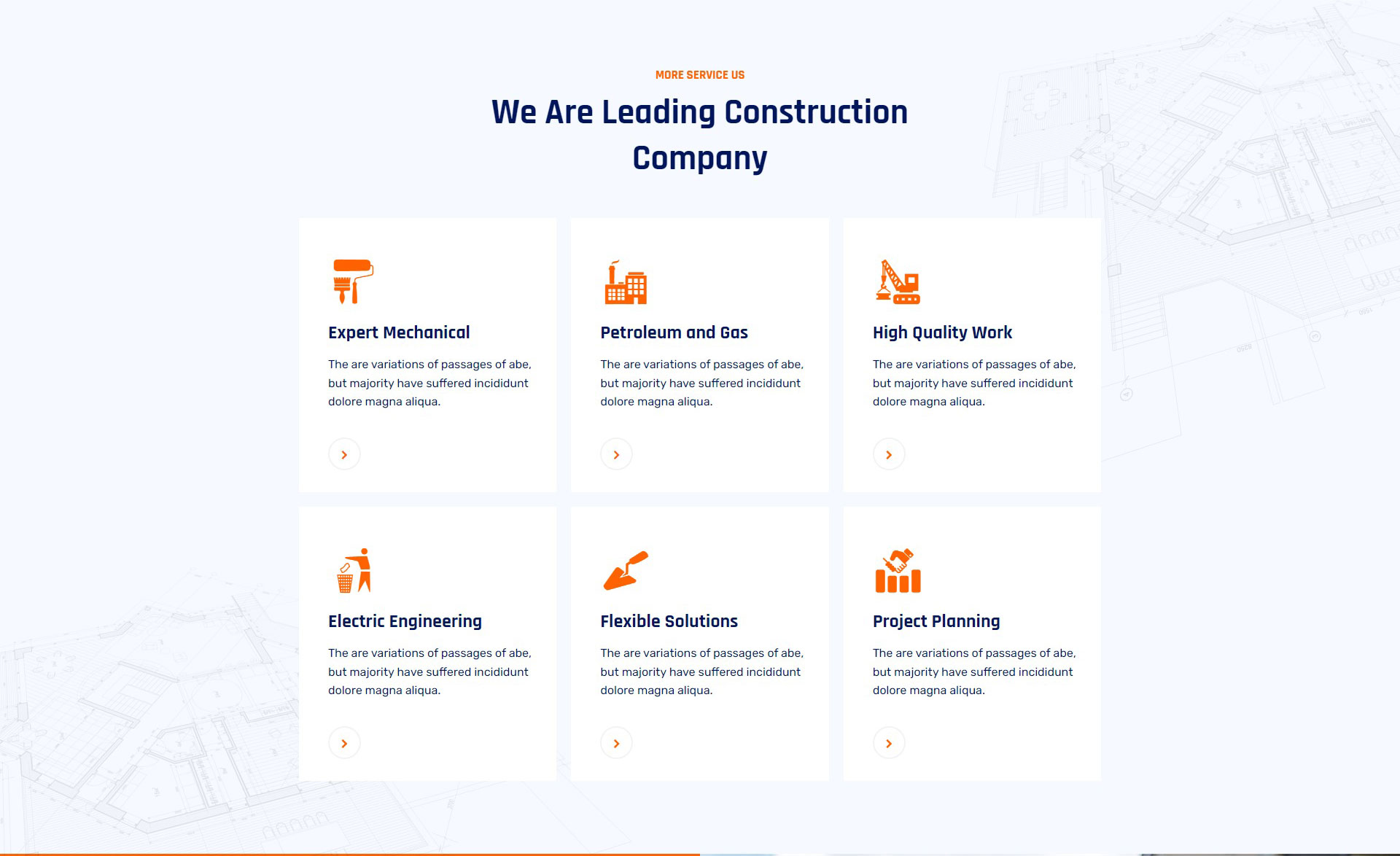 很不错的橙色工业网站模板